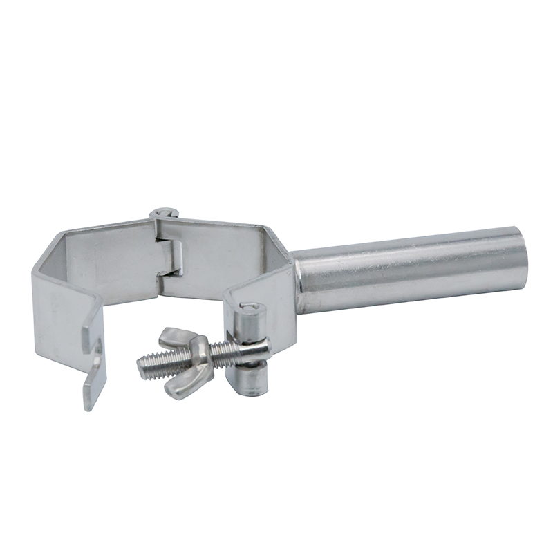 Colgador de tubería hexagonal sanitaria de acero inoxidable con tubo