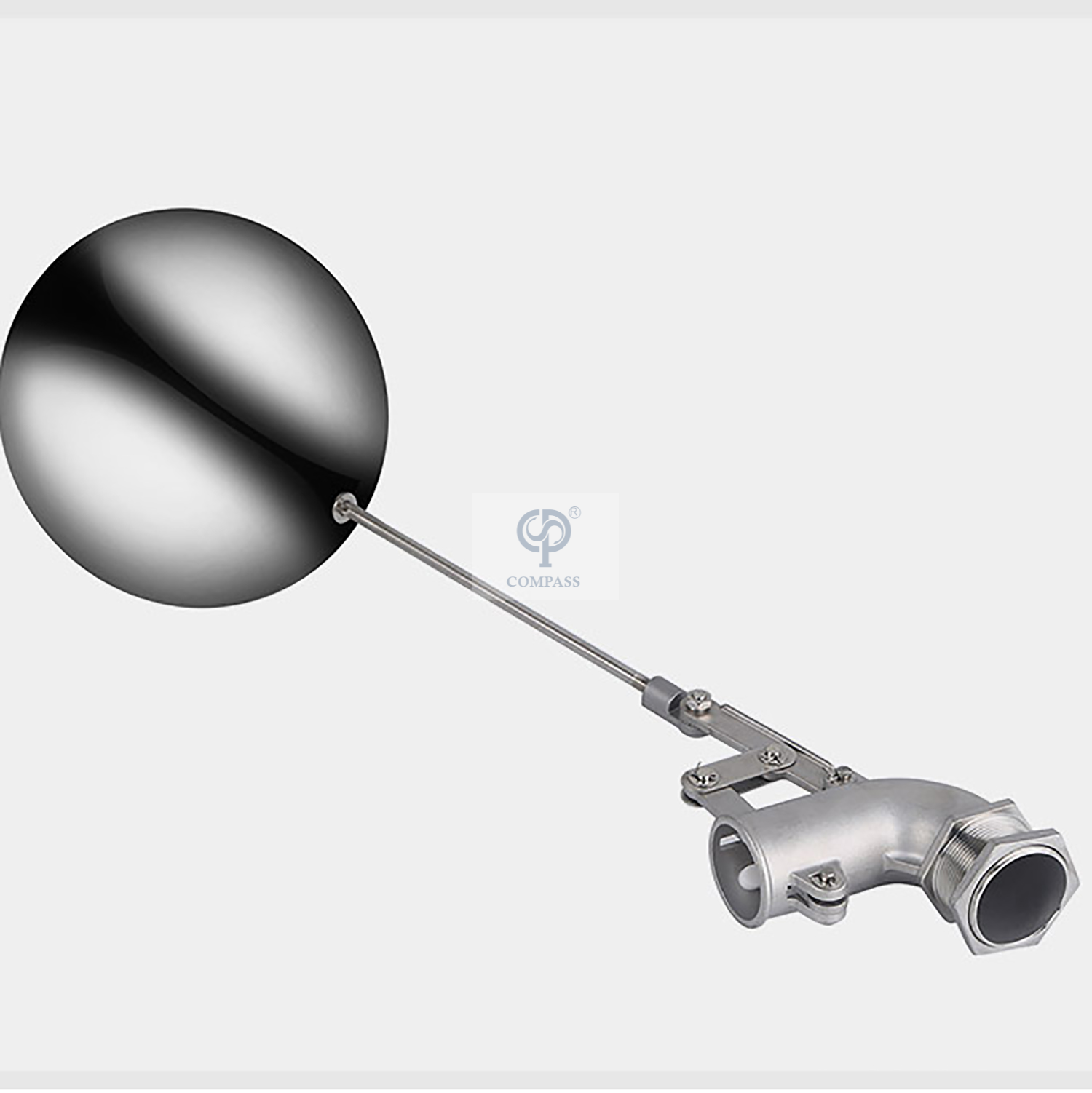 Válvula de bola de flotador flotante con rosca macho de acero inoxidable para tanque de agua