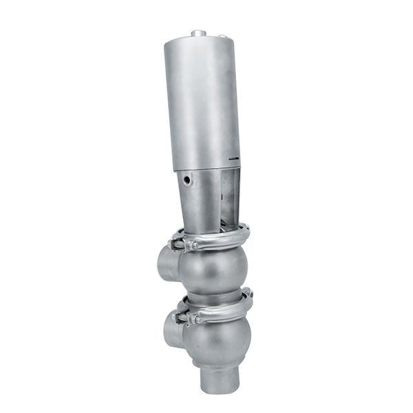 Válvula neumática Mixproof sanitaria de acero inoxidable con soldadura de doble asiento