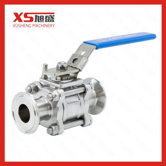 Válvula de bola TC encapsulada de grado alimenticio de acero inoxidable SS316L