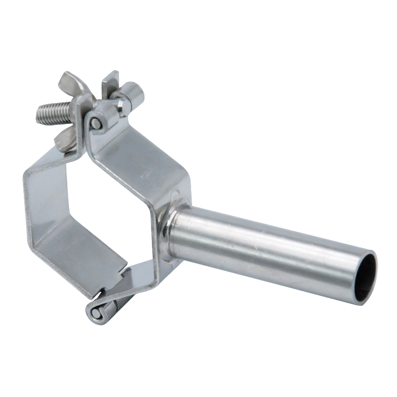 Soporte Tubo Hexagonal 101.6mm con Material Sanitario